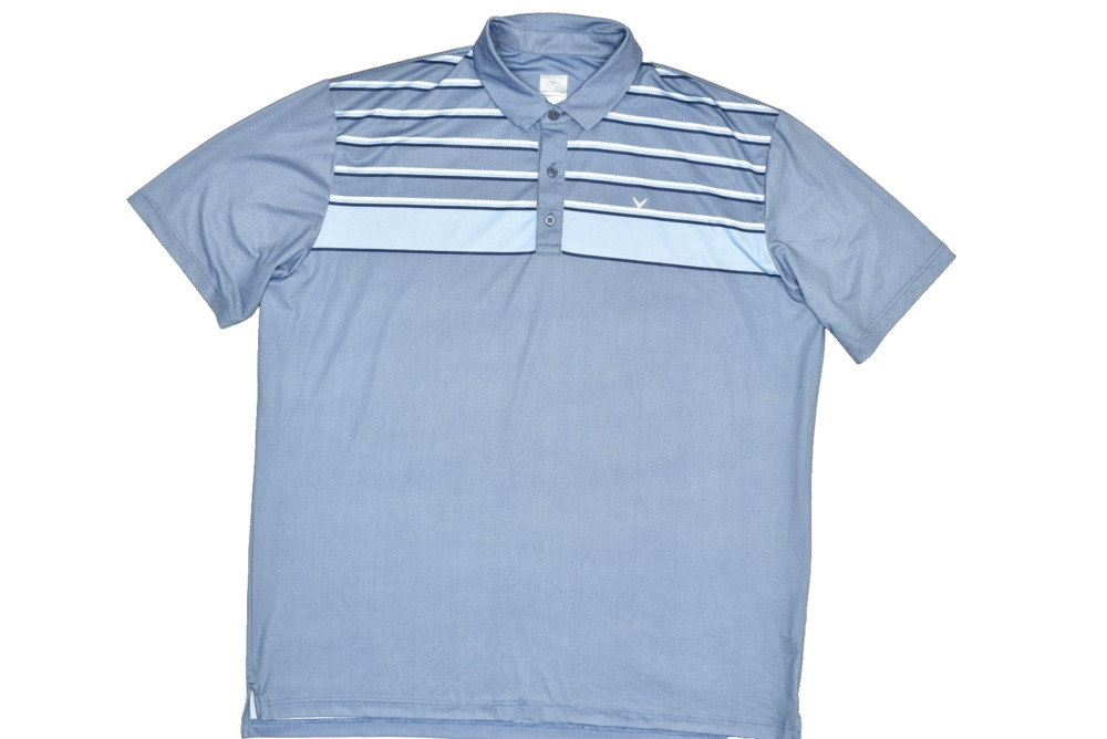 Men's Callaway Golf Shirt Size XXL Blue Short Sleeve Polyester Stretch